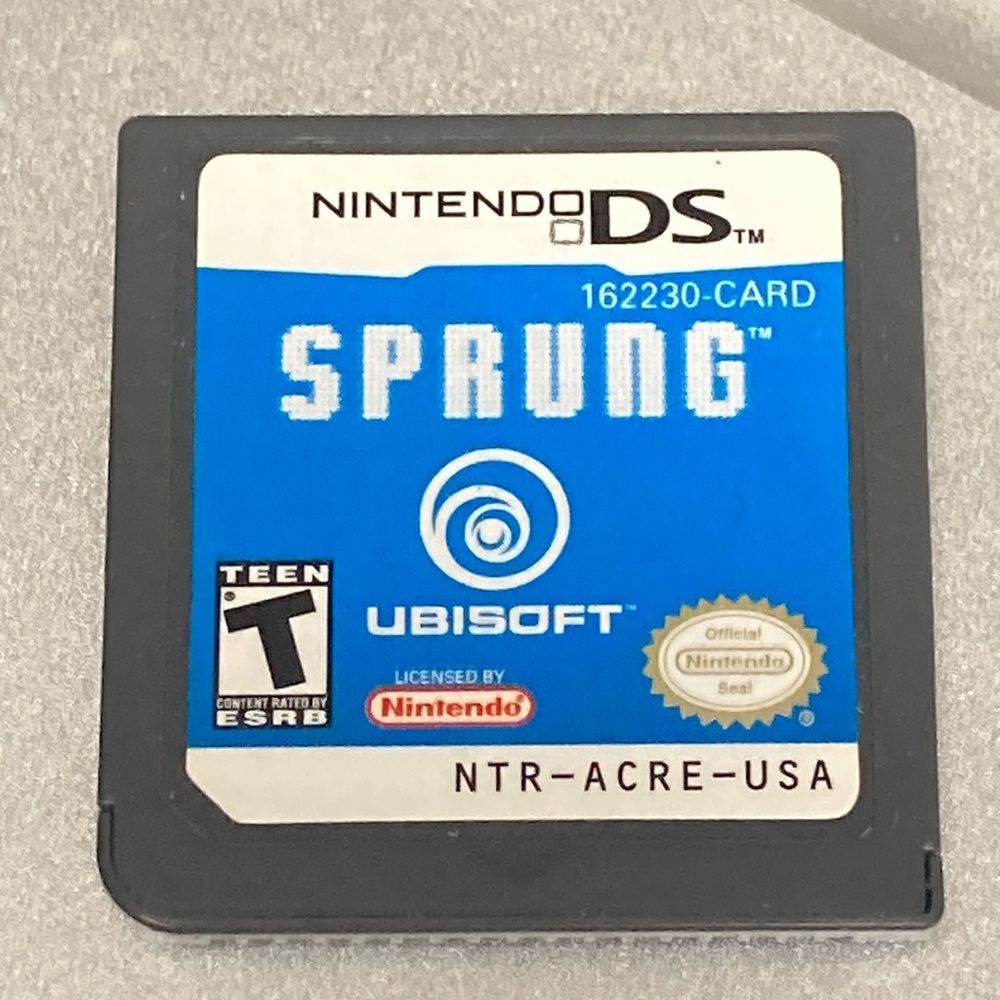 Nintendo DS Sprung Game Cartridge in Blue and Black